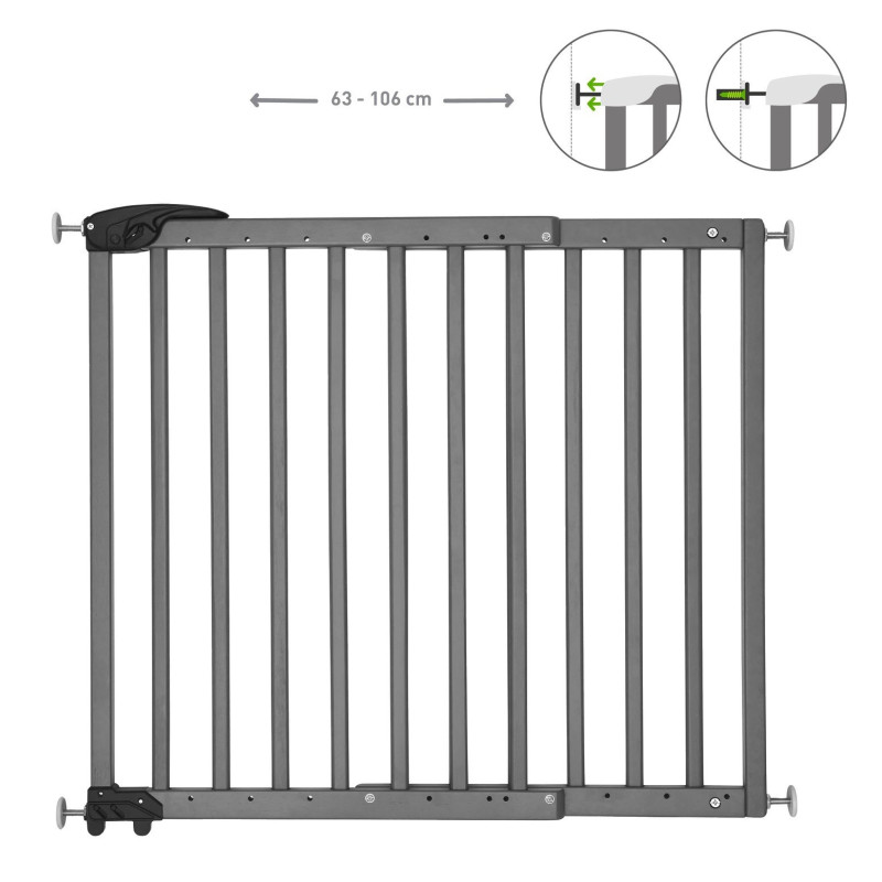 Barrière de sécurité en bois Deco Pop Gris Badabulle