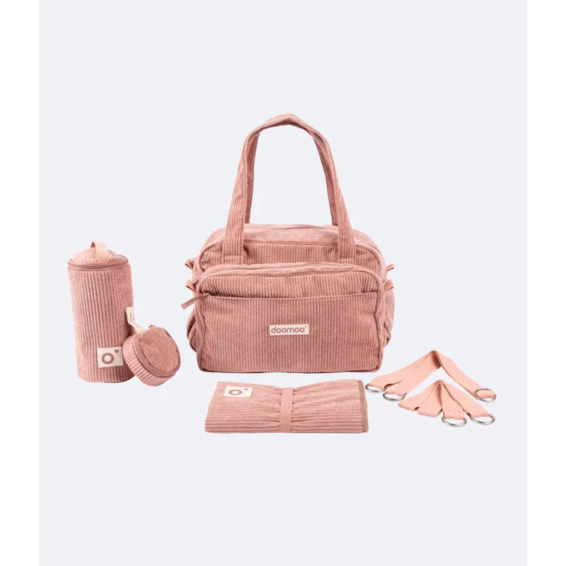 Sac à Langer Fluffy Corduroy Pink